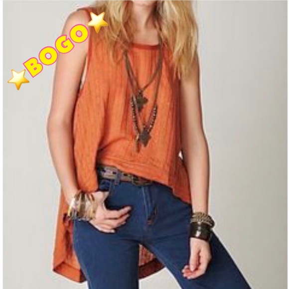 Free People Tops - BOGO⭐️Free People Cable Knit High Low Tank Top